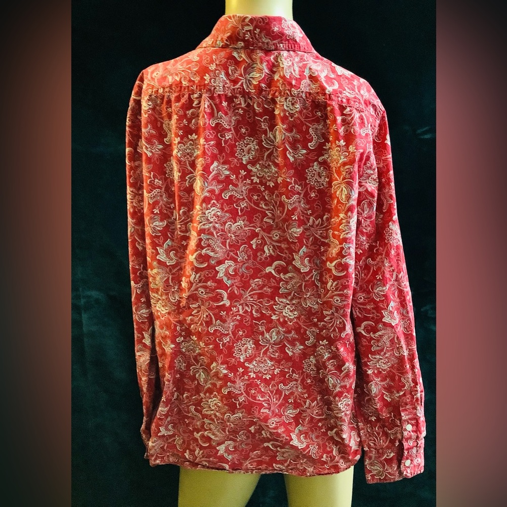 Chaps Button Down Ladies Top - Picture 4 of 5